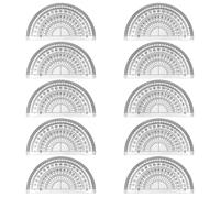 LICQIC 10Pcs Clear Plastic Protractor 180 Degrees 4 Inches for Angle Measurement, Student Maths, Classroom, School Office