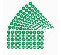 LICQIC 10 Sheets Self Adhesive Number Stickers, 1 to 50 Sticky Round Number Labels for Sorting, Organizing, Storage Boxes, Lockers, Office&School Supplies, 1 inch