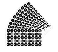 LICQIC 10 Sheets Self Adhesive Number Stickers, 1 to 50 Sticky Round Number Labels for Sorting, Organizing, Storage Boxes, Lockers, Office&School Supplies, 1 inch