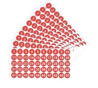 LICQIC 10 Sheets Self Adhesive Number Stickers, 1 to 50 Sticky Round Number Labels for Sorting, Organizing, Storage Boxes, Lockers, Office&School Supplies, 1 inch
