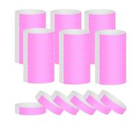 LICQIC 100 Pcs Pink Event Wristbands, Party Wristbands, Waterproof Wristbands Suitable for Event Parties Concerts Water Parks