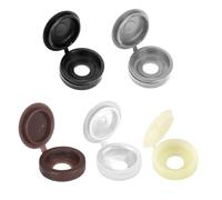 LICQIC 100 PCS Screw Cover Caps, Plastic Hinged Screw Cover Caps, Small Screw Caps for M4 - M6 Screws (5 Colors)