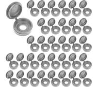 LICQIC 100 PCS Screw Cover Caps, Plastic Hinged Screw Cover Caps, Small Screw Caps for M4 - M6 Screws (Gray)