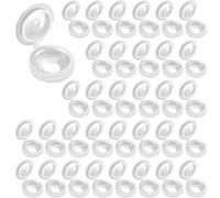 LICQIC 100 PCS Screw Cover Caps, Plastic Hinged Screw Cover Caps, Small Screw Caps for M4 - M6 Screws (White)