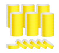LICQIC 100 Pcs Yellow Event Wristbands, Party Wristbands, Waterproof Wristbands Suitable for Event Parties Concerts Water Parks