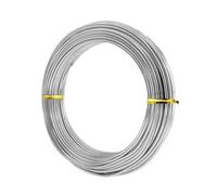 LICQIC 12 Gauge 2.0 mm Aluminium Craft Wire, Bendable Metal Wire for Bicycle Styling Skeleton Craft Flower Making, Jewellery Making, Wire Weaving and Packaging (Silver)