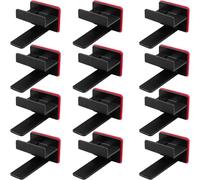 LICQIC 12 Pcs Hat Hooks for Wall Self Adhesive, Cap Display Hooks for Bedroom Wall, Door, Closet or Office (Design D, Black)