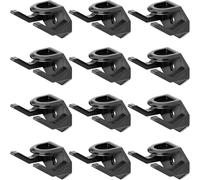 LICQIC 12 Pcs Hat Hooks for Wall Self Adhesive, Cap Display Hooks for Bedroom Wall, Door, Closet or Office (Design C, Black)