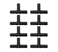 LICQIC 13 mm (1/2 Inch) Pipe/Hose Irrigation Connectors, Garden Irrigation Fittings, Soaker Hose Connectors, 8 Pcs Tee
