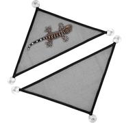 LICQIC 2 Packs Mesh Reptile Hammocks, Lizard ammock, Gecko Vivarium Hammock for Iguanas, Anoles, Geckos, Snakes, Chameleon (Black, L)