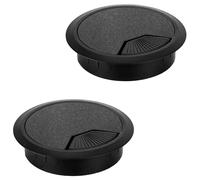 LICQIC 2 Pcs 80 mm Desk Cable Grommets, Round Desk Cable Hole Cover, Computer Desk Cable Hole Caps, for Desktop Cable Organizer