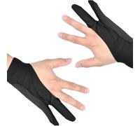 LICQIC 2 Pcs Artist Glove, Anti-fouling Digital Draw Glove for Graphics Drawing, Tablet, Pad and Art Creation (S, Black)