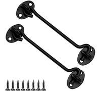 LICQIC 2 Pcs Cabin Hook, Gate Latch Hook, Stainless Steel Eye Latch for Garage, Shed Door, Window