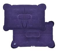 LICQIC 2 PCS Inflatable Pillows, Blow Up Cushion, Air Pillow for Camping,Travel, Sunbathing, Neck Lumbar Support (Dark Purple)