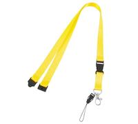 LICQIC 2 Pcs Neck Lanyard Strap, Lanyards for Neck with Safety Breakaway, for Holding a ID Card, Pass Card Badge, Keys or Cell Mobile Phone (Yellow)