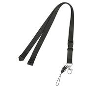 LICQIC 2 Pcs Neck Lanyard Strap, Lanyards for Neck with Safety Breakaway, for Holding a ID Card, Pass Card Badge, Keys or Cell Mobile Phone (Black)