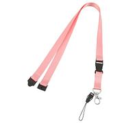LICQIC 2 Pcs Neck Lanyard Strap, Lanyards for Neck with Safety Breakaway, for Holding a ID Card, Pass Card Badge, Keys or Cell Mobile Phone (Pink)