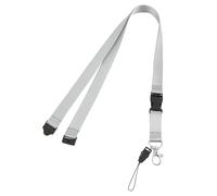 LICQIC 2 Pcs Neck Lanyard Strap, Lanyards for Neck with Safety Breakaway, for Holding a ID Card, Pass Card Badge, Keys or Cell Mobile Phone (Silver)