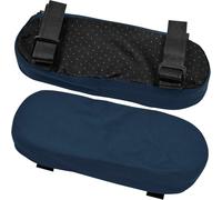 LICQIC 2 Pcs Office Chair Armrest Pads, Chair Arm Covers Cushions, Ergonomic Memory Foam Anti-Slip Elbow Support Pillow for Elbows and Forearms Pressure Relief (Navy Blue)
