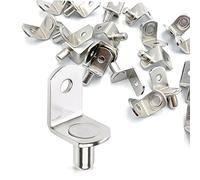 LICQIC 20 Pcs Shelf Pins, Metal Shelf Support Pegs, Shelf Brackets for Cupboard Cabinet Furniture Kitchen Wardrobe Shelves, Style 3, Fits 6mm Hole