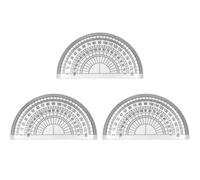 LICQIC 3 Pcs Clear Plastic Protractor 180 Degrees 4 Inches for Angle Measurement, Student Maths, Classroom, School Office