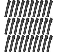 LICQIC 30 Pcs Crocodile Hair Clips, Metal Duckbill Alligator Hair Clips, for DIY Hair Extensions (Black, 56 mm)