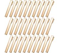 LICQIC 30 Pcs Crocodile Hair Clips, Metal Duckbill Alligator Hair Clips, for DIY Hair Extensions (Gold, 56 mm)