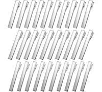 LICQIC 30 Pcs Crocodile Hair Clips, Metal Duckbill Alligator Hair Clips, for DIY Hair Extensions (Silver, 3 size)