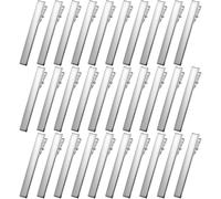 LICQIC 30 Pcs Crocodile Hair Clips, Metal Duckbill Alligator Hair Clips, for DIY Hair Extensions (Silver, 66 mm)
