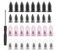 LICQIC 32 Pcs Tyre Repair Kit Rubber Nails, Tire Rubber Nails Tool, Tyre Repair Screws, Car Puncture Repair Kit with Screwdriver for Auto Car Motorcycle (16 Pcs S+16 Pcs L)