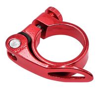 LICQIC 34.9 mm Bike Seat Post Clamp, Quick Release Seat Post Clamp for MTB Bike Road Bike Casual Bike (Red)