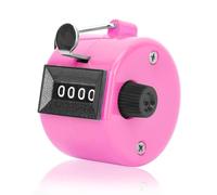 LICQIC 4-digit Clicker Counter, Handheld Counters, Tally Counter, for Counting, Scoring, Knitting, Golf (Pink)