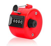 LICQIC 4-digit Clicker Counter, Handheld Counters, Tally Counter, for Counting, Scoring, Knitting, Golf (Red)