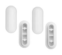 LICQIC 4 Pcs Toilet WC Seat Buffer Set, Universal Cushioning Pads, Replacement Toilet Seat Bumper Noise Dampening Bumpers Gasket (White)