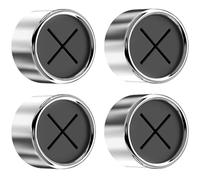 LICQIC 4 Piece Self-Adhesive Tea Towel Holder, Round Bathroom Tea Towel Hooks for Bathroom, Kitchen and Home, No Drilling Required
