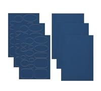 LICQIC 48 Pcs Down Jacket Repair Patches, Nylon Repair Tape Self-Adhesive Repair Patch for Puffer Jacket, Tent, Awnings, Inflatable Swimming Pools (Blue)
