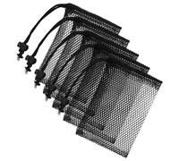 LICQIC 5 Pcs Polyester Mesh Drawstring Bag, Net Bags for Swimming Beach Pool ToysEquipment