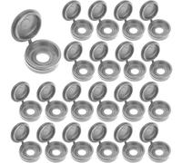 LICQIC 50 PCS Screw Cover Caps, Plastic Hinged Screw Cover Caps, Small Screw Caps for M4 - M6 Screws (Gray)