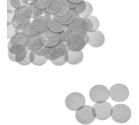 LICQIC 50 Pcs Stainless Steel Smoking Pipe Filter Screen, 15mm Stainless Steel Pipe Screen Filters for Pipe, Rig,Bong Gauze Ash Catcher