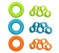 LICQIC 6 Pcs Finger Exerciser & Hand Strengthener, 3 Resistance Levels Hand Grip Strengthener for Forearm Exercise Guitar Finger Strengtheners and Rock Climbing
