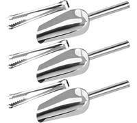 LICQIC 6 Pcs Stainless Steel Sweet Scoops and Tongs Set, 3 Pcs Candy Scoops and 3 Pcs 5in Tongs, for Dessert Buffet Kitchen Wedding Party
