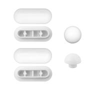 LICQIC 6 Pcs Toilet WC Seat Buffer, Universal Toilet Bumper Replacement Cushioning Pads, 4 Seat Cushion + 2 Top Cover Cushion (White)