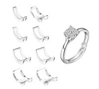 LICQIC 8 Pcs Ring Size Adjuster for Loose Rings, Invisible Tightener Transparent Resizer, Ring Guard, for Loose Rings Spacer Silicone Guard Ring