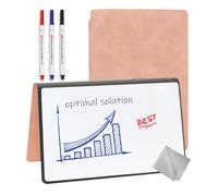 LICQIC A5 Portable Dry Erase Whiteboard Notepad, Reusable Whiteboard Notebook with Pen and Cleaning Cloth for Office, Business, Study, Meeting (Pink)
