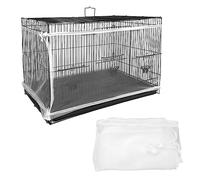 LICQIC Bird Cage Seed Catcher, Adjustable Birdcage Cover, Stretchy Bird Cage Cover (White, 78.7 x 15 Inch/ 200 x 37 cm)