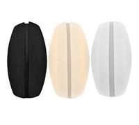 LICQIC Bra Strap Pads, Silicone Bra Strap Cushions for Relieving Painful Pressure from Bra Straps (3 Pair, Black+Skin Tone+White)