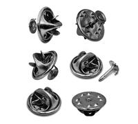 LICQIC Butterfly Clutch Tie Pins, Metal Pin Backs Replacement with 8 mm Length Blank Pins for Craft Making, 30 Pairs Gunmetal