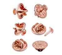 LICQIC Butterfly Clutch Tie Pins, Metal Pin Backs Replacement with 8 mm Length Blank Pins for Craft Making, 30 Rose Gold