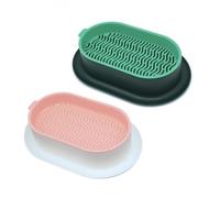 LICQIC Cat Grass Seed Tray, Catnip Potting Box for Growing Cat Grass (2 Pcs, Pinkish White + Dark Green)