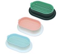 LICQIC Cat Grass Seed Tray, Catnip Potting Box for Growing Cat Grass (3 Pcs, Pinkish White + White-Blue + Dark Green)